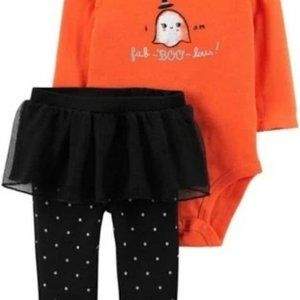 Carter's Baby Girls 2-Pc Halloween Bodysuit & Tutu Pants Set